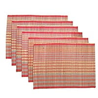 Madur Natural & Red Table Mat (Set of 6) Madur Natural & Red Table Mat (Set of 6)