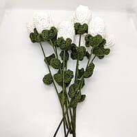Crochet White Rose (Bunch of 6) Crochet White Rose (Bunch of 6)
